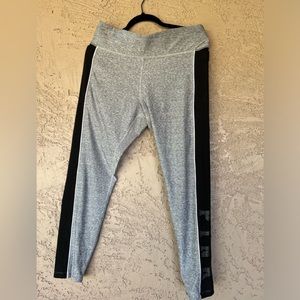 Victoria's Secret Gray/black X LARGE PINK COTTON HIGH WAIST FULL LENGTH LEGGING